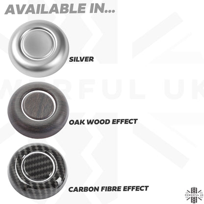 Front Seat Headrest Button Covers for Land Rover Defender L663 - LARGE TYPE - Silver