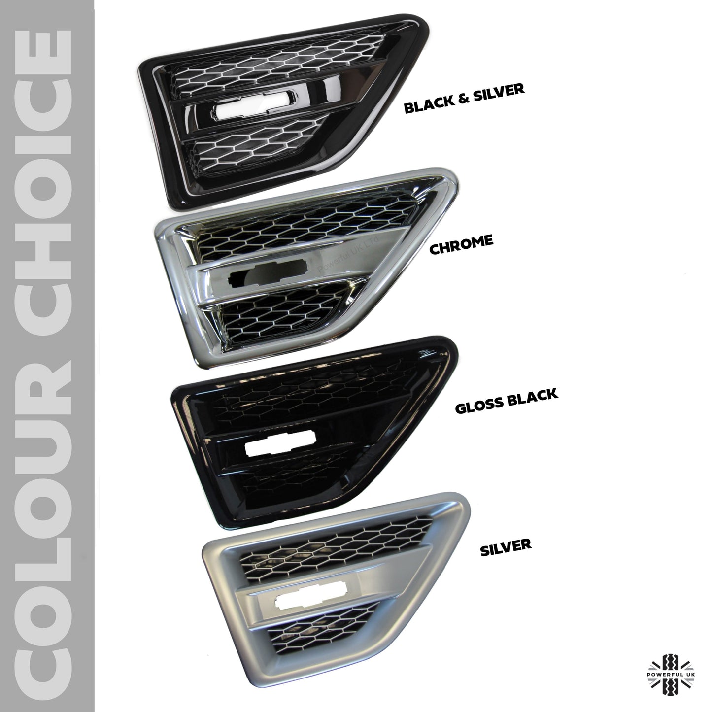 Side Vents - Chrome - for Land Rover Freelander 2 - PAIR