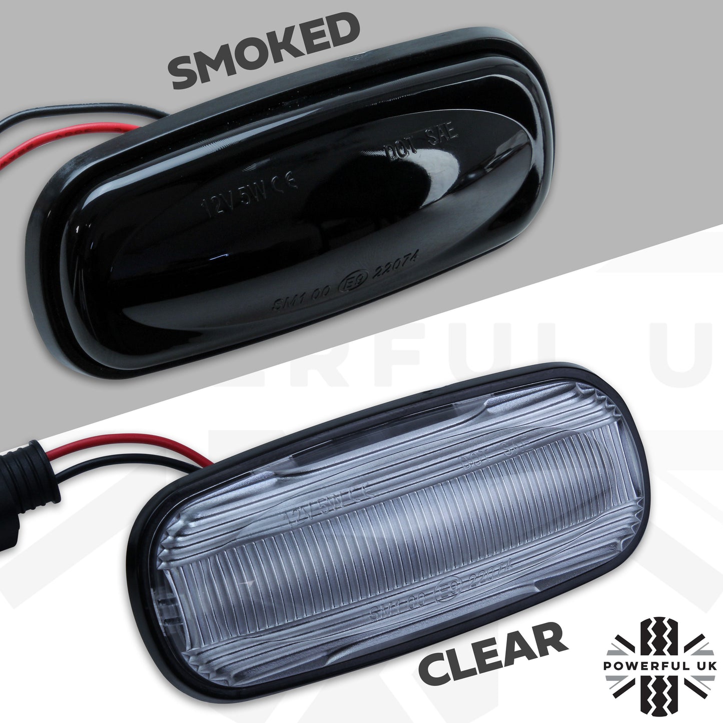 Side Repeaters (Pair) - LED - Smoked - Dynamic Sweep for MG Rover (various models)