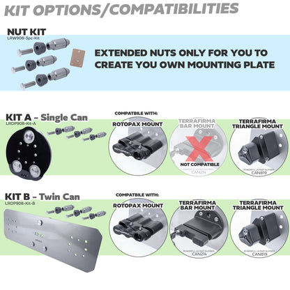 Fuel Can Spare Wheel Mount Kit for Land Rover Defender L663 - Single Can