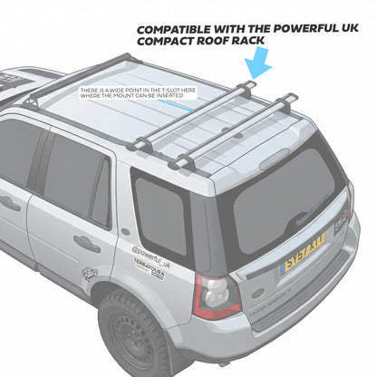 2x T-Slot Eyenut Mounts for Compact Roof Rack for Land Rover Freelander 2