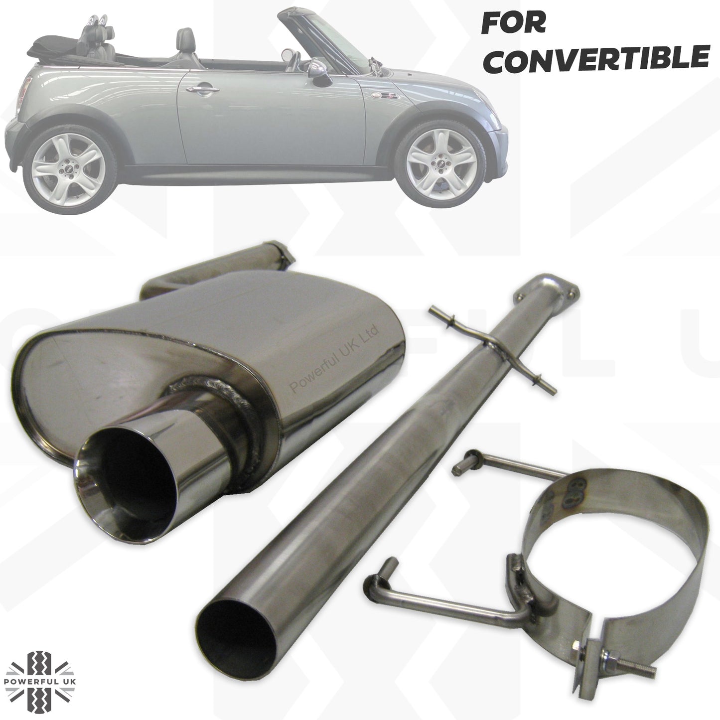 Sports Stainless Steel Exhaust System - for BMW Mini Convertible R52 One & Cooper