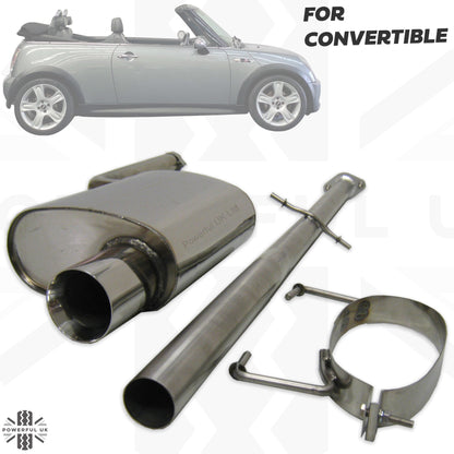 Sports Stainless Steel Exhaust System - for BMW Mini Convertible R52 One & Cooper