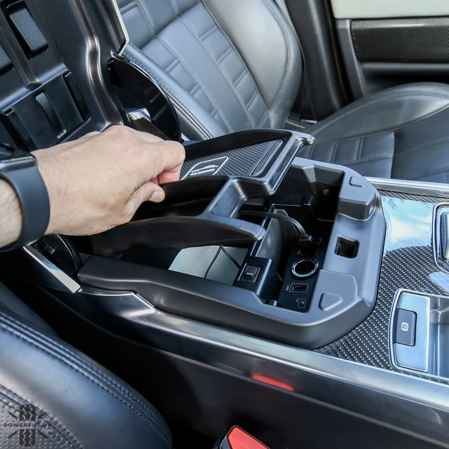 Wireless Charging Tray for Range Rover Sport L494 2014-17 (for vehicles WITH fridge)