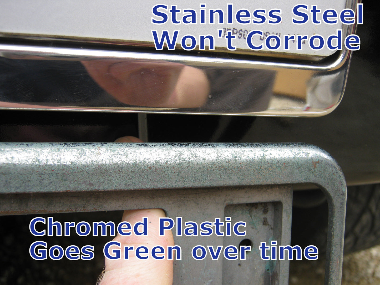 Rear Number Plate Surround - Polished Stainless - for Range Rover Sport L320