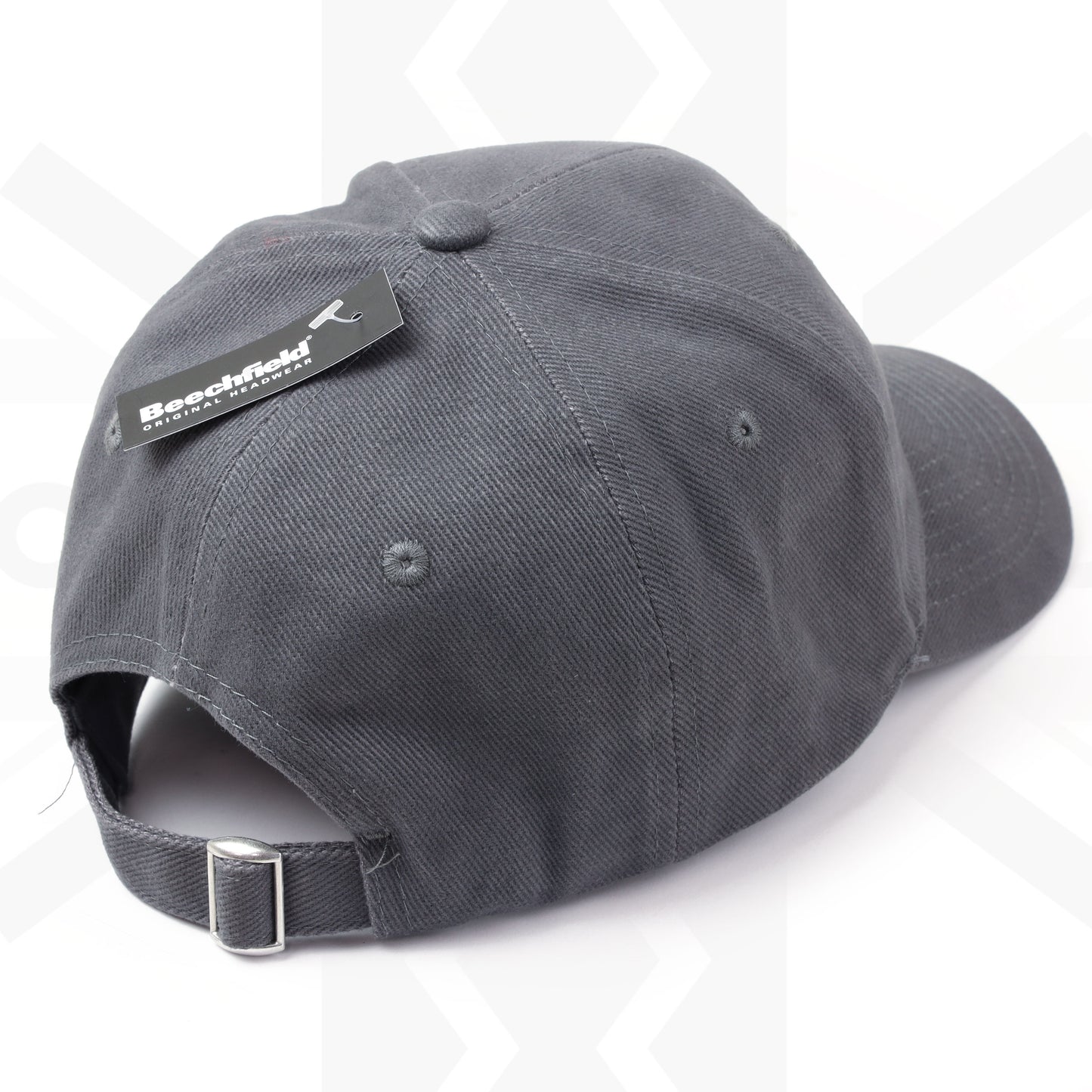 Embroidered Brushed Cotton Cap Powerful UK Ltd "Merch" - Graphite Grey