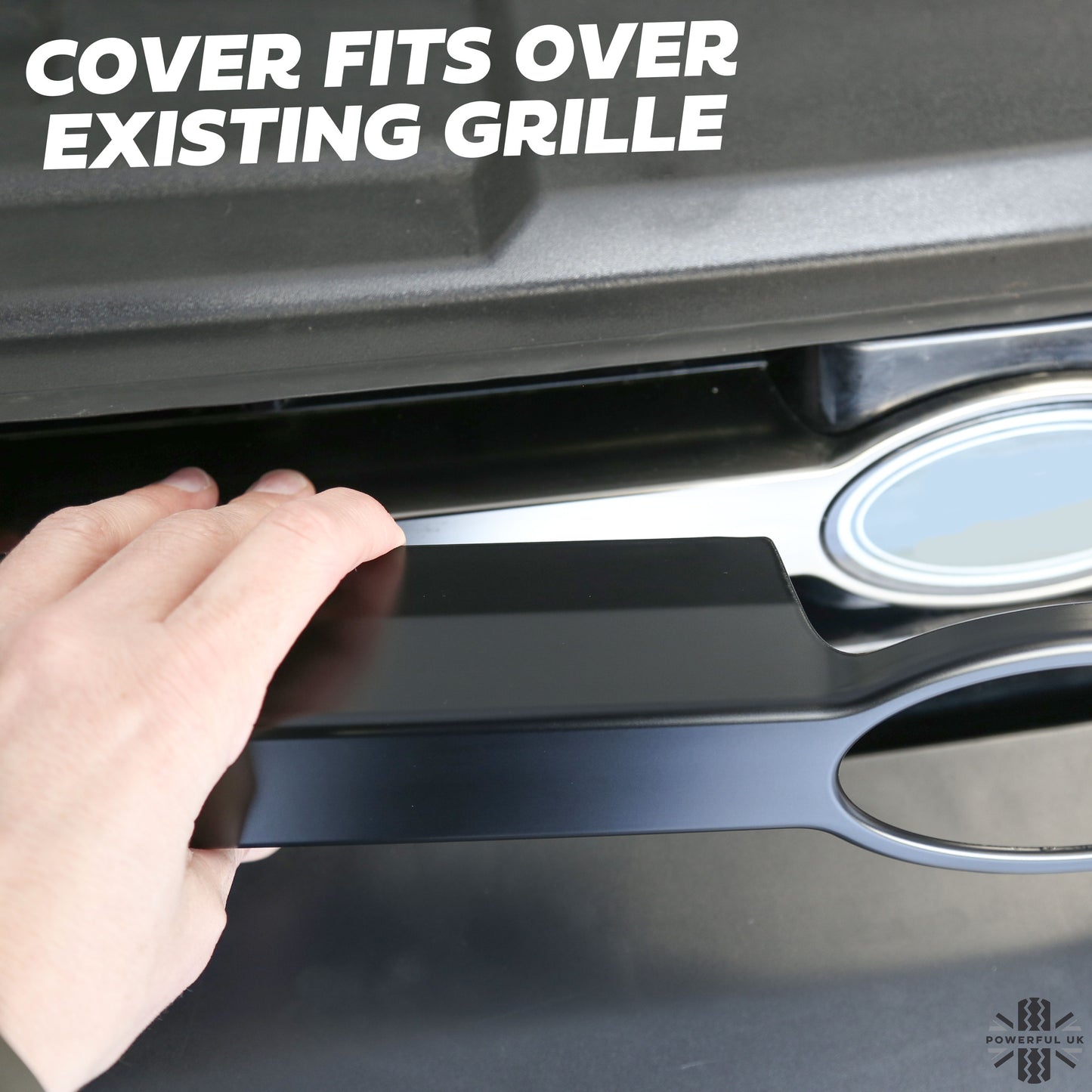 Front Grille Bar Cover for Land Rover Defender L663 - Gloss Black