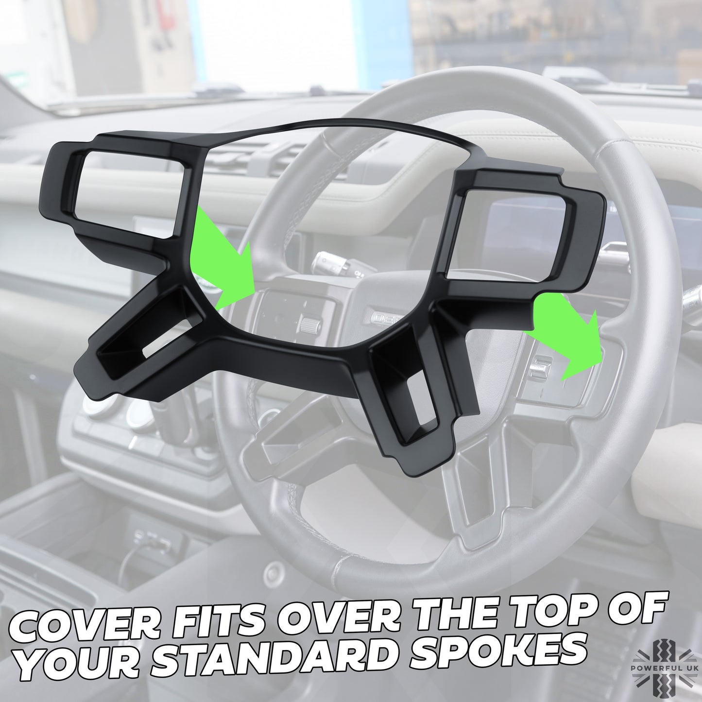 Steering Wheel Spoke Cover - Matt Black - for Land Rover Defender L663