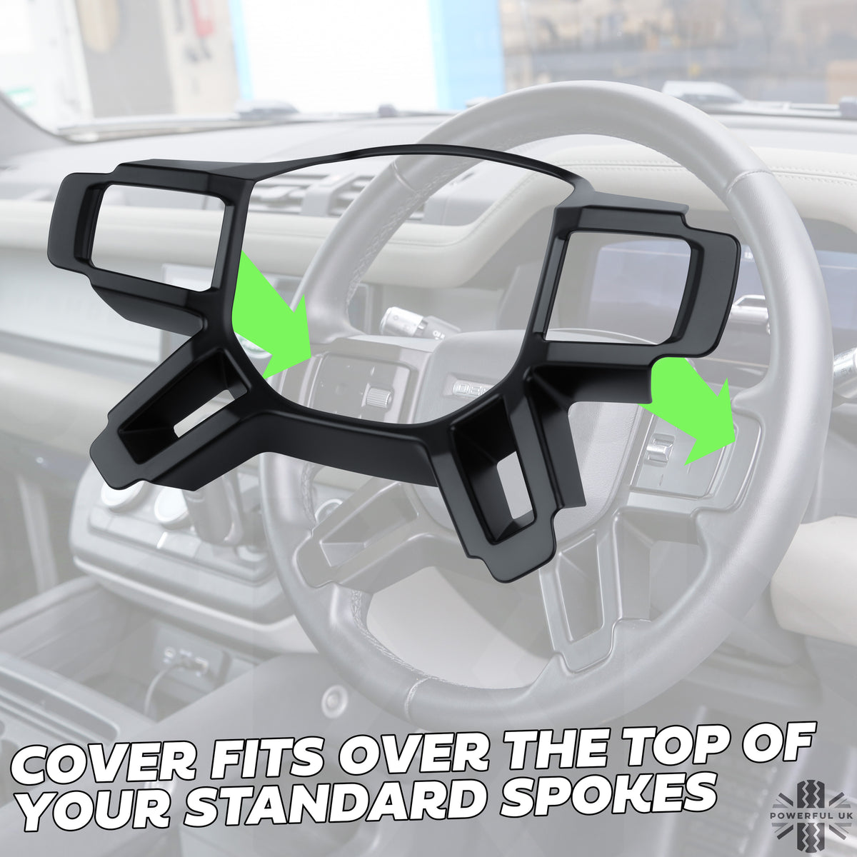 Steering Wheel Spoke Cover - Matt Black - for Land Rover Defender L663