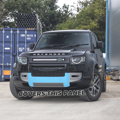 Front Bumper H-Panel Easy-Fit Cover for Land Rover Defender L663 - Unpainted ABS
