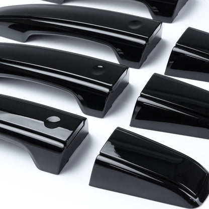 'Autobiography Style' Door Handles Skins in Black for Land Rover Discovery Sport - 8pc with Right Key Release