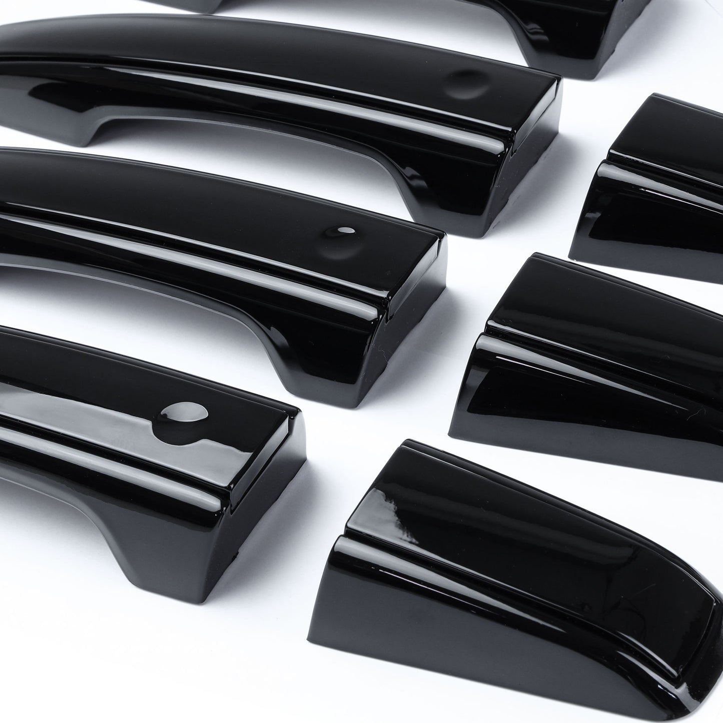'Autobiography Style' Door Handles Skins in Black for Range Rover Sport L494 - 8pc with Right Key Release