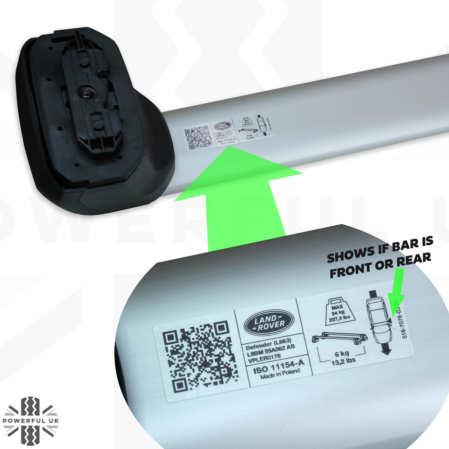 Roof Cross Bar Kit for Land Rover Defender L663 (110 model)