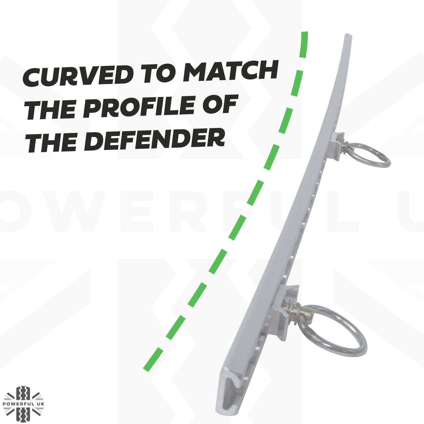 Black Anodised Utility Side Rail for Land Rover Defender L663 90 - Right Kit