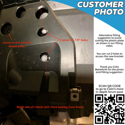 Front Aluminium Skid Plate (Aftermarket - Easy-Fit) for Land Rover Defender L663 - Black