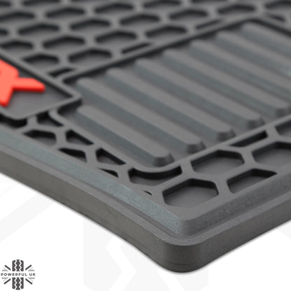 Rubber Floor Mats 4pc - RHD - for Toyota Hilux mk8 (2016+)