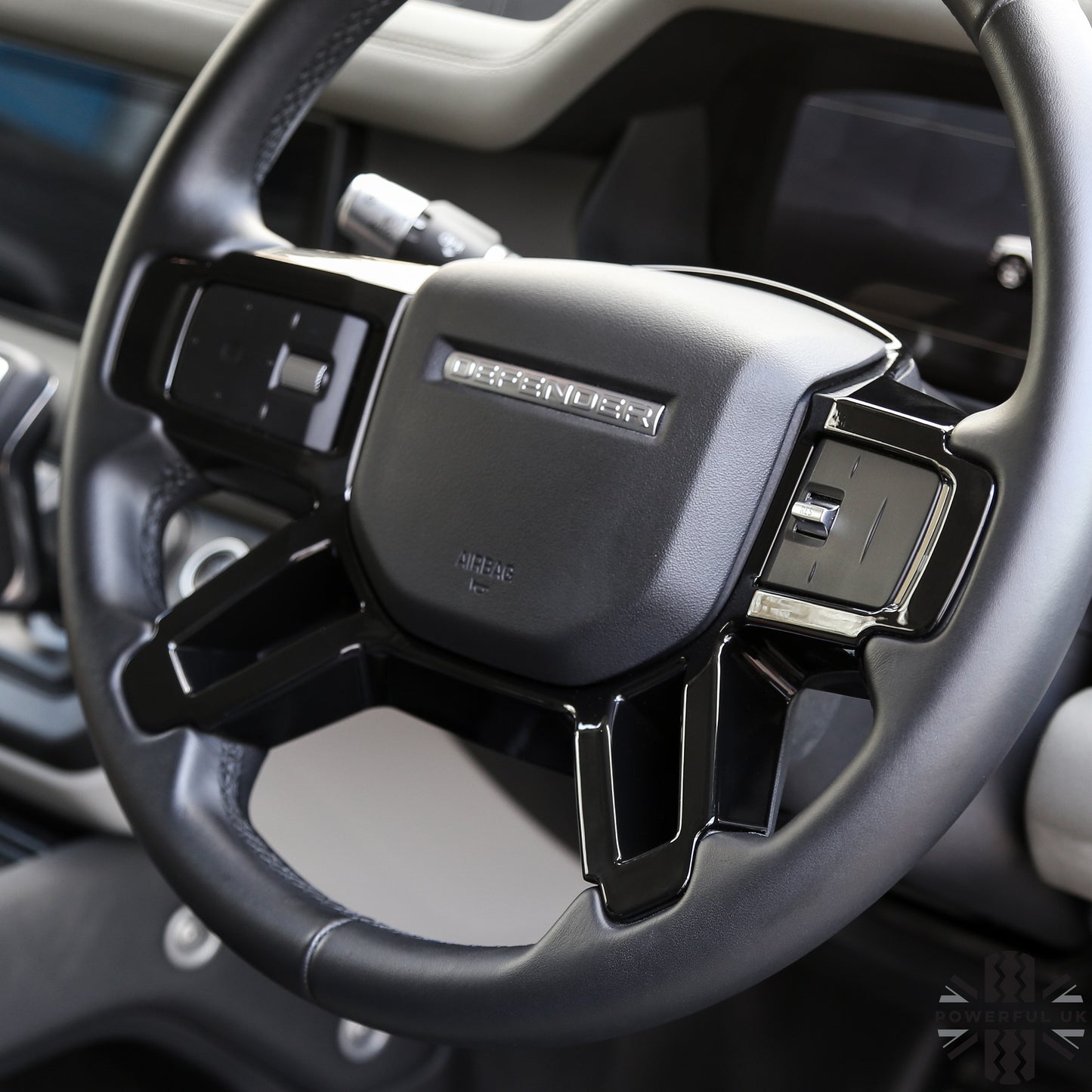 Steering Wheel Spoke Cover - Gloss Black - for Land Rover Defender L663