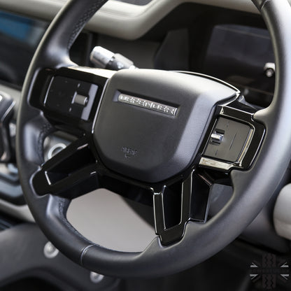 Steering Wheel Spoke Cover - Gloss Black - for Land Rover Defender L663