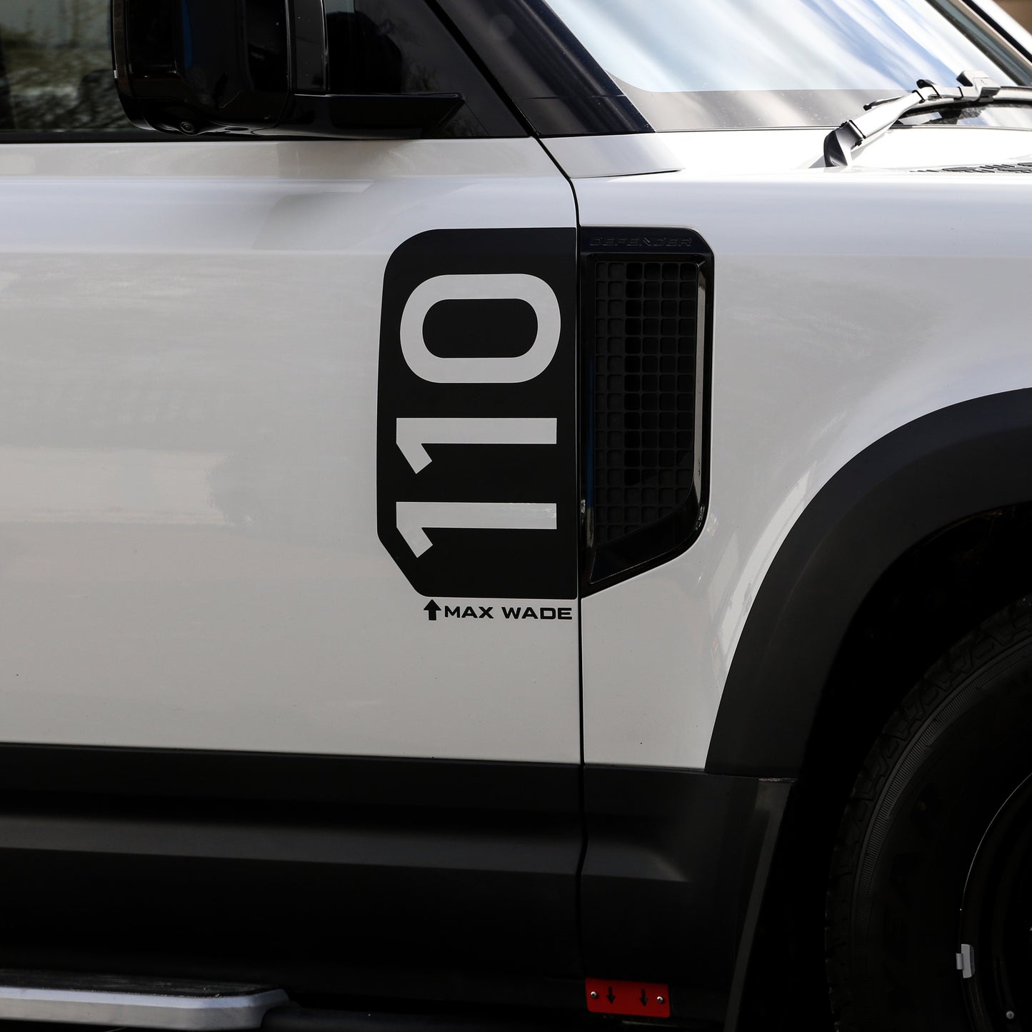 Door/Side Vent Decal Kit - '110' - Matte Black for Land Rover Defender L663