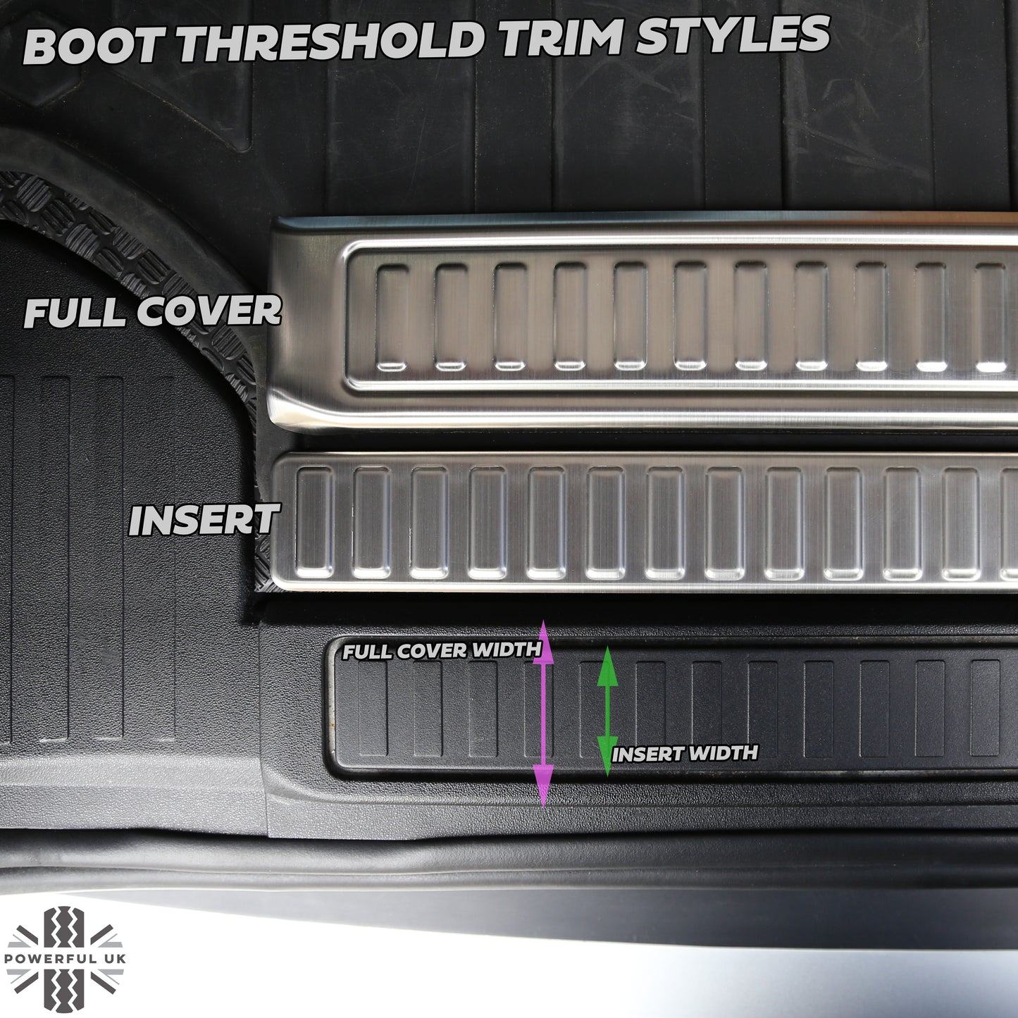 Rear Loadspace Finisher INSERT - Stainless - for Land Rover Defender L663