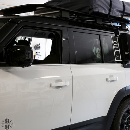 4pc Window Rubber Trim Set in Stainless Steel for Land Rover Defender L663 (110/130)