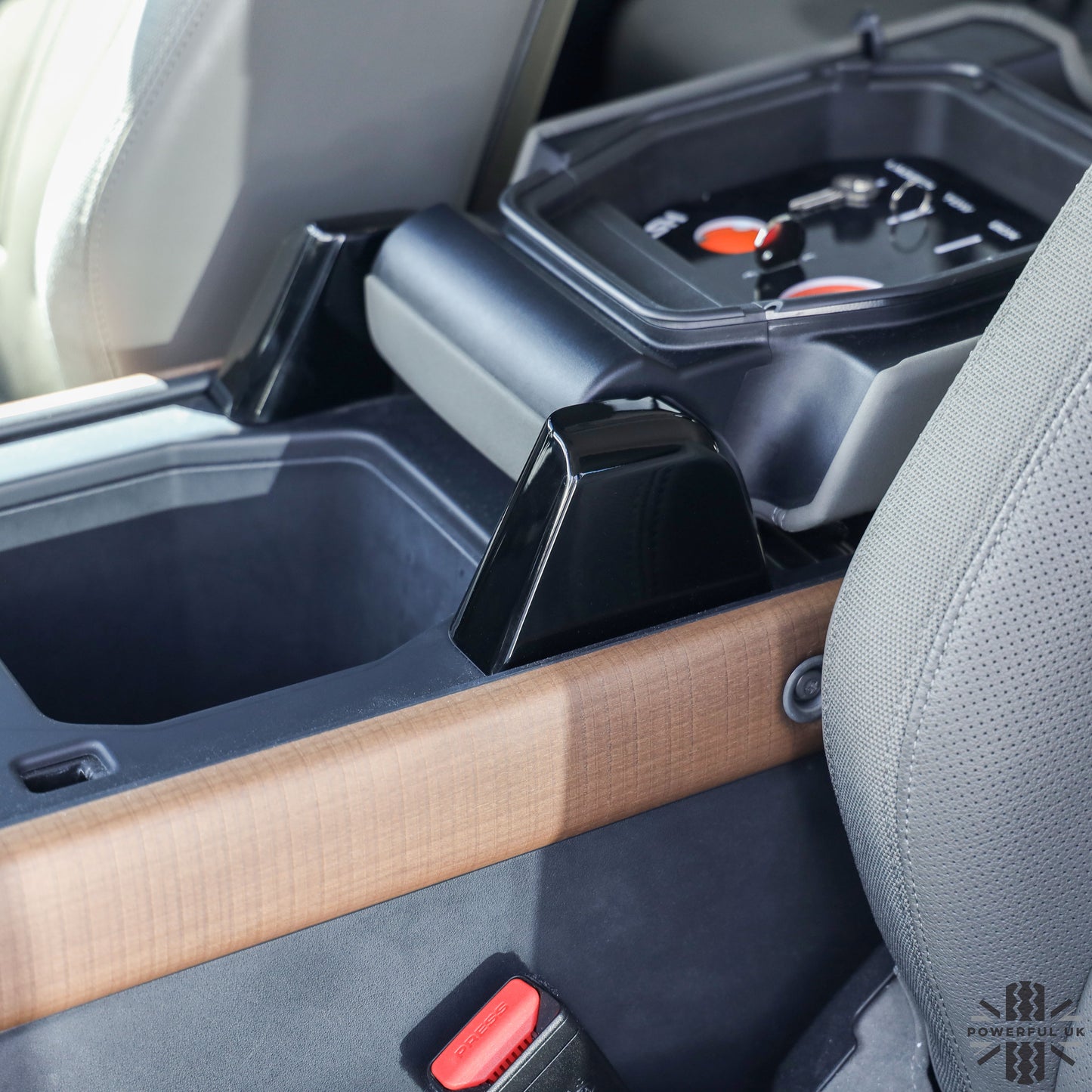 Cubby Box Hinge Covers in Gloss Black for Land Rover Defender L663