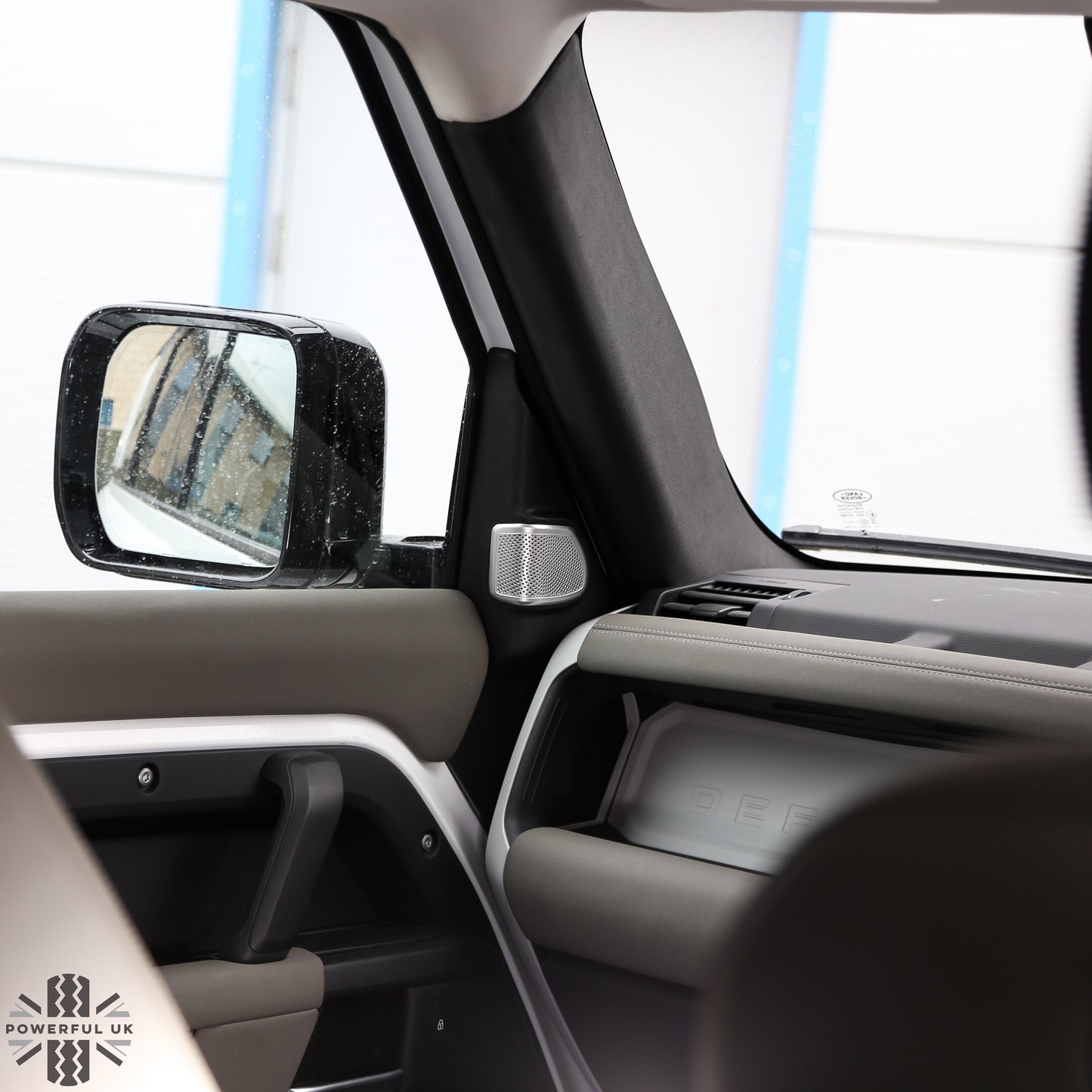 Door Speaker Covers x2 - Silver - for Land Rover Defender L663