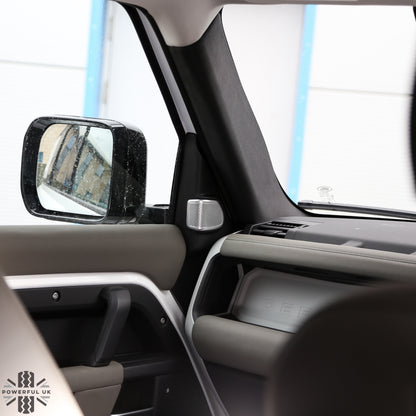 Door Speaker Covers x2 - Silver - for Land Rover Defender L663