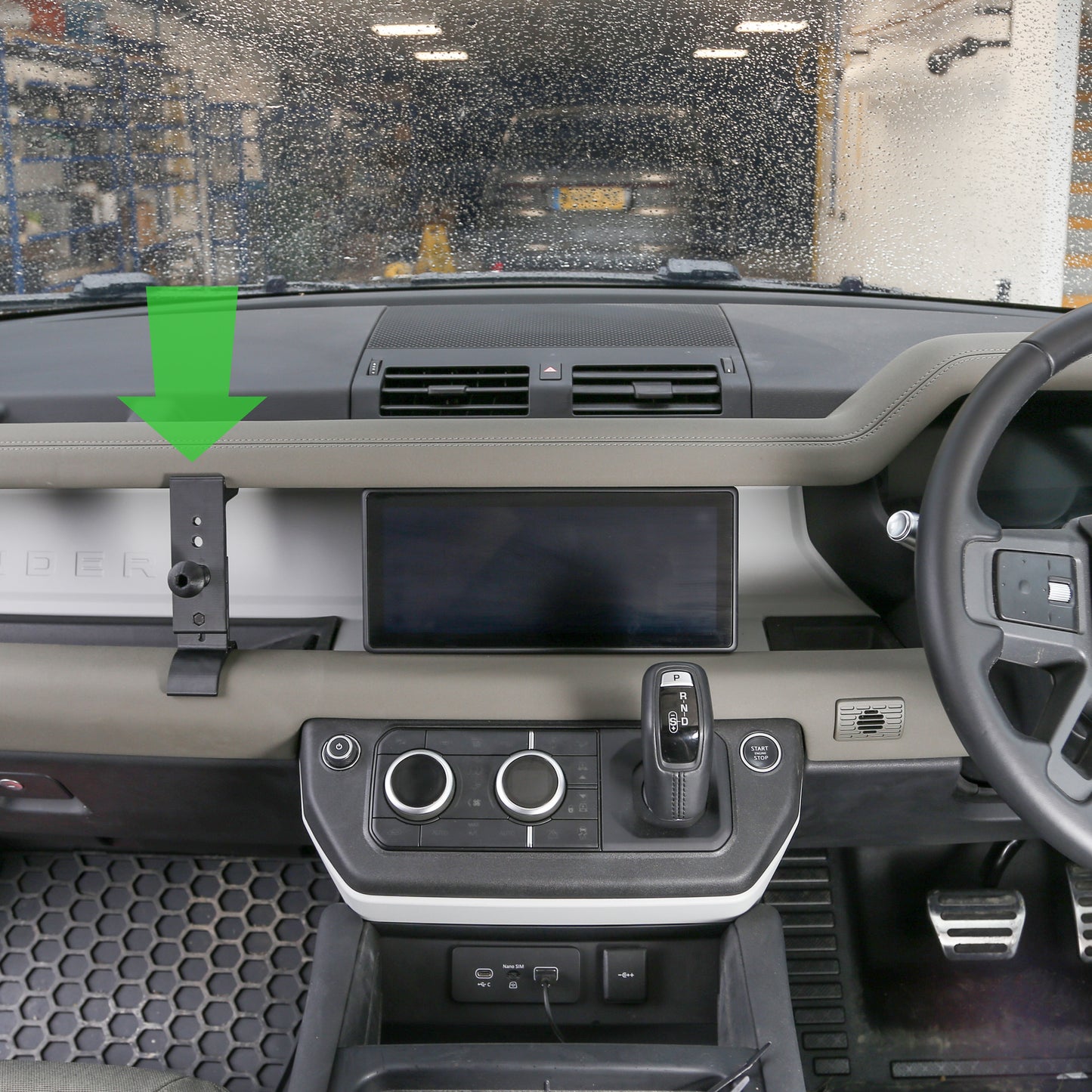Dash Clamp/Mount System with 1" ball head for Land Rover Defender L663 - Type A
