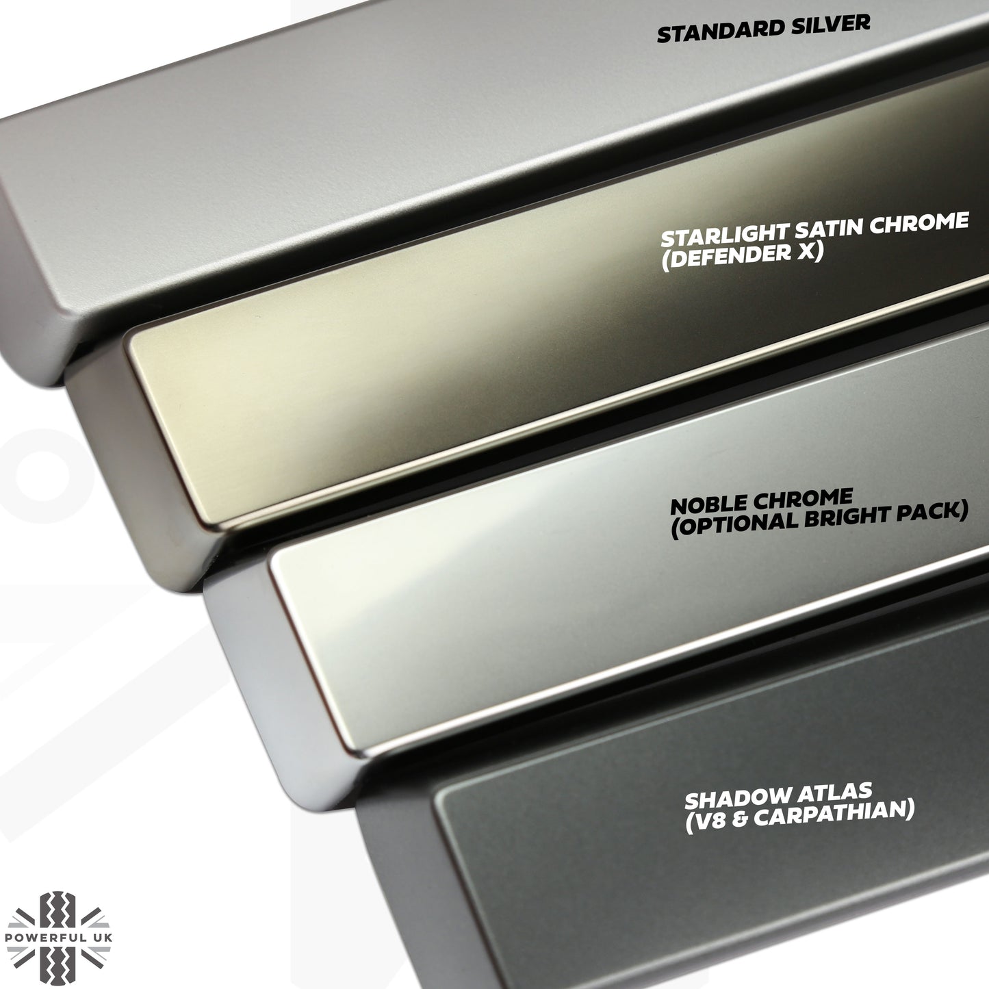 Front Grille Bar in Starlight Satin Chrome (Genuine) for Land Rover Defender L663