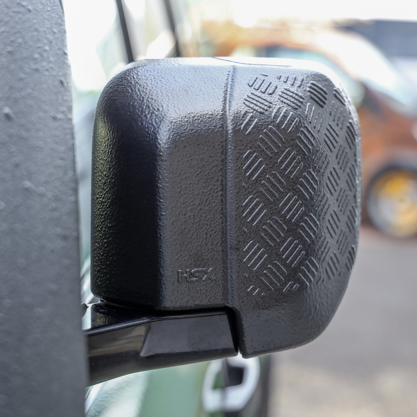 Extended Mirror Covers Chequer Plate for Land Rover Defender L663 - RAPTOR