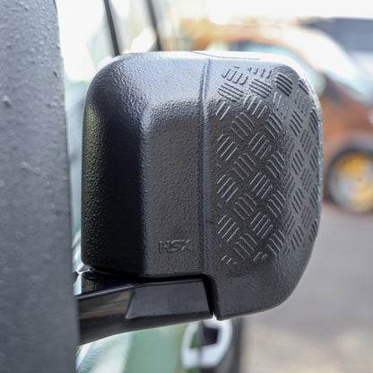 Extended Mirror Covers Chequer Plate for Land Rover Defender L663 - RAPTOR