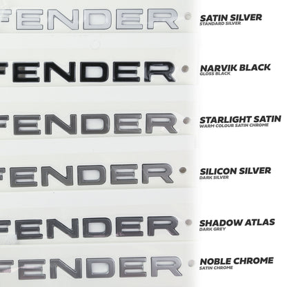 Bonnet Lettering - Noble Chrome - for Land Rover Defender L663