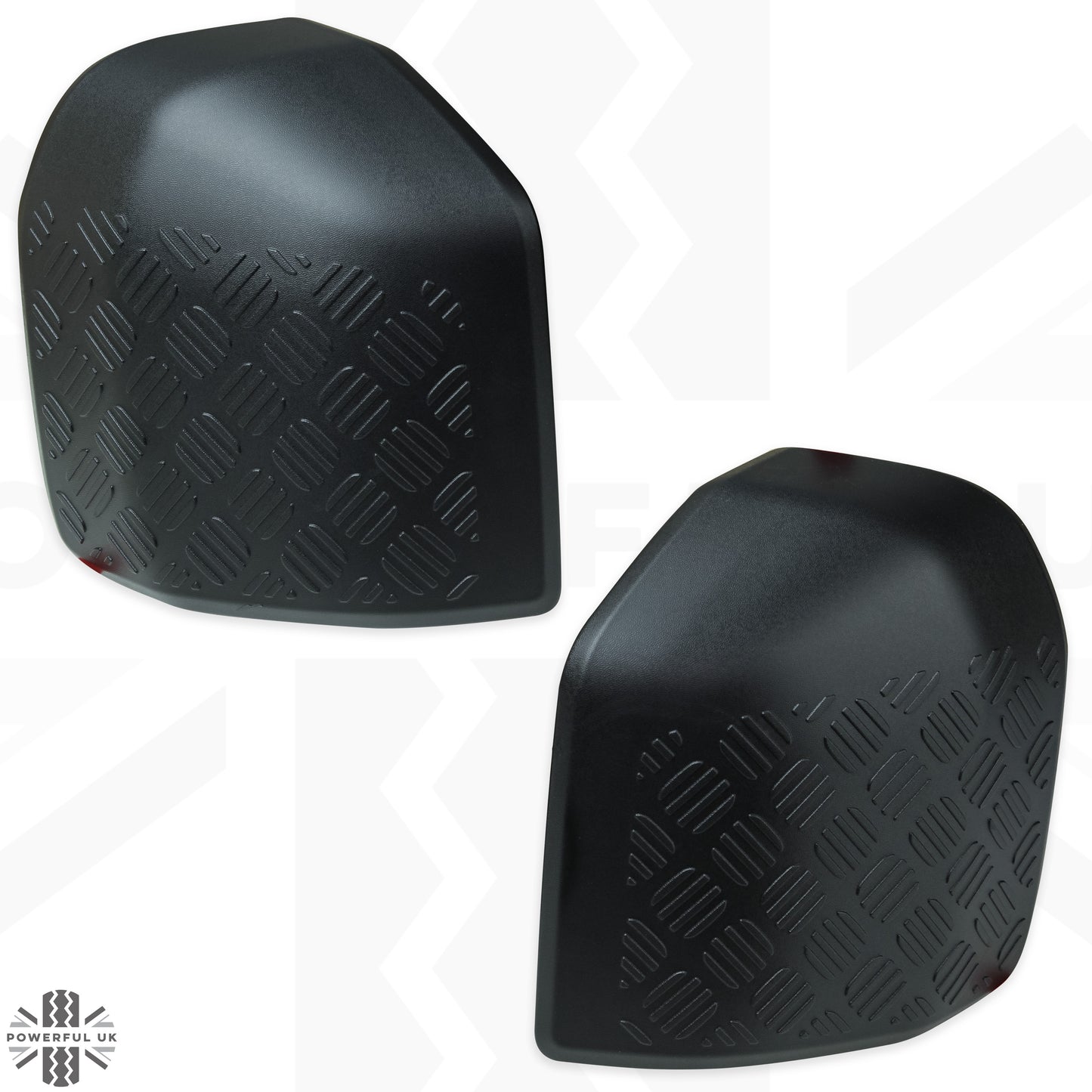 Mirror Covers Chequer Plate (genuine) - for Land Rover Defender L663