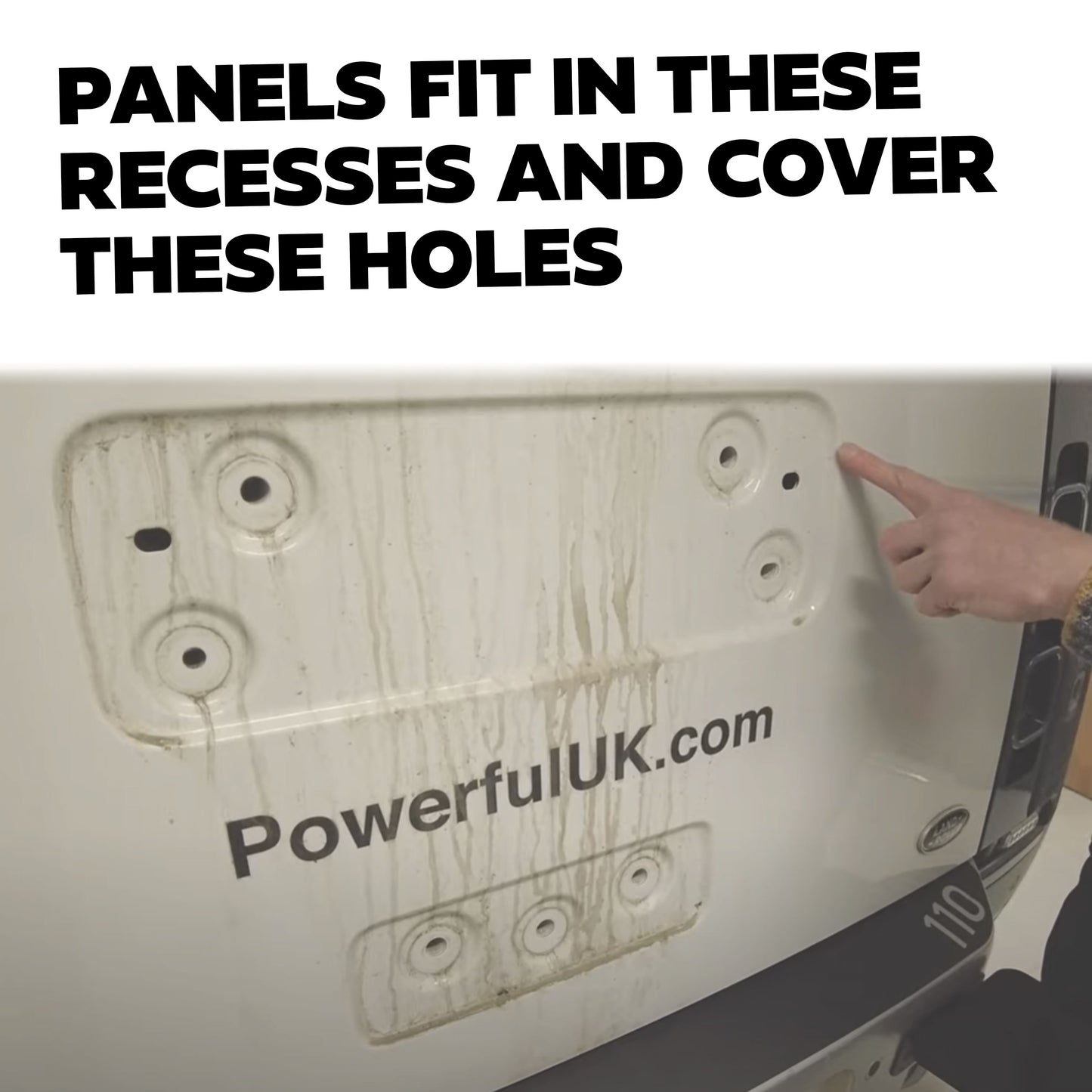 Spare Wheel Delete Cover Set for Land Rover Defender L663 - Fuji White