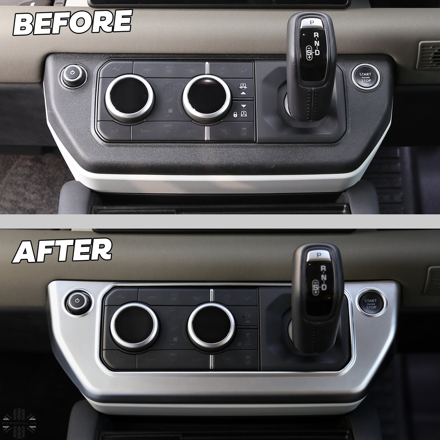 Centre Dash Cover Trim - Silver - for Land Rover Defender L663