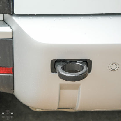 Rear Bumper Tow Loop Finisher Inserts - BLACK - for Land Rover Defender L663