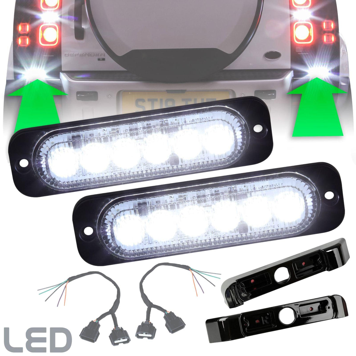 LED Reverse light upgrade kit for Land Rover Defender L663 - All White