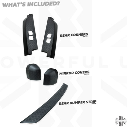 Chequer Plate 5pc Accessory Set (genuine) for Land Rover Defender L663