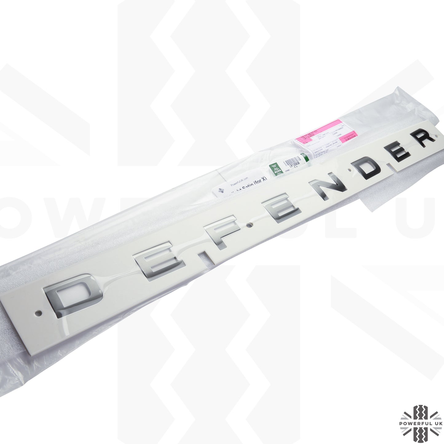 Bonnet Lettering - Starlight Satin Chrome - for Land Rover Defender L663