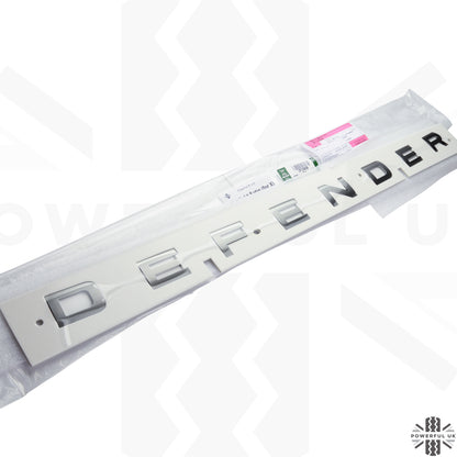 Bonnet Lettering - Starlight Satin Chrome - for Land Rover Defender L663