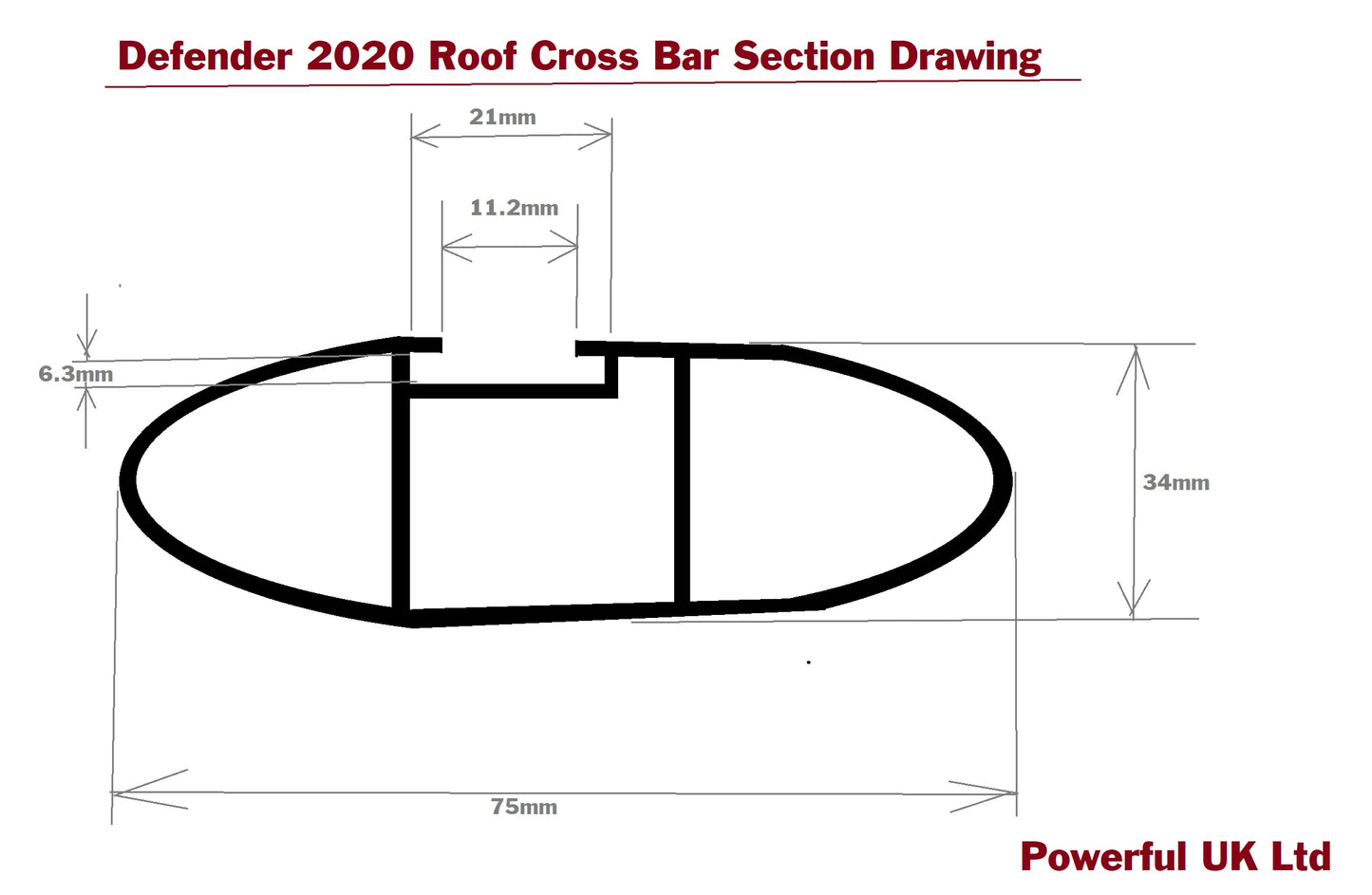 Roof Cross Bar Kit for Land Rover Defender L663 (90 model) - Black