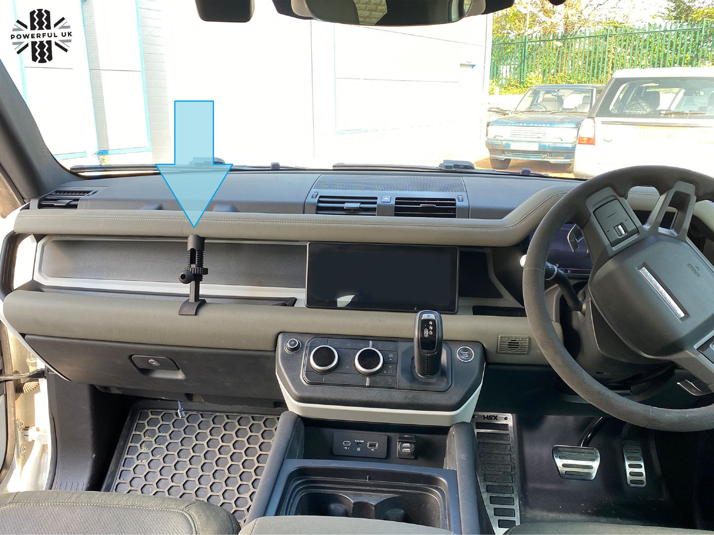 Dash Clamp/Mount System with 1" ball head for Land Rover Defender L663 - Type B