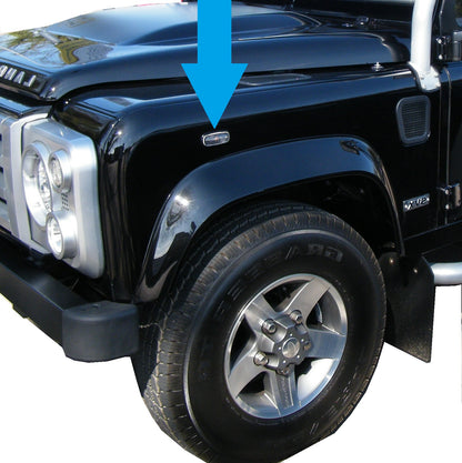 Side Repeaters Conversion Kit - LED - Smoked - Dynamic Sweep for Land Rover Defender