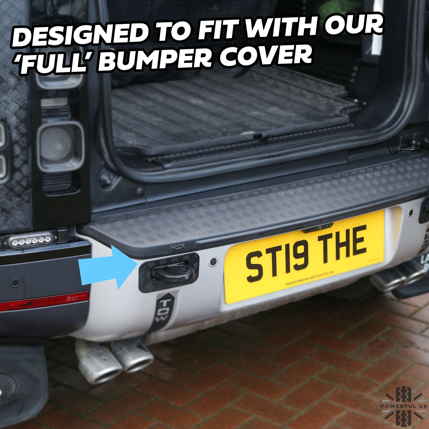 Tow Loop Surrounds Chequer Plate for Land Rover Defender L663 - Slim Type