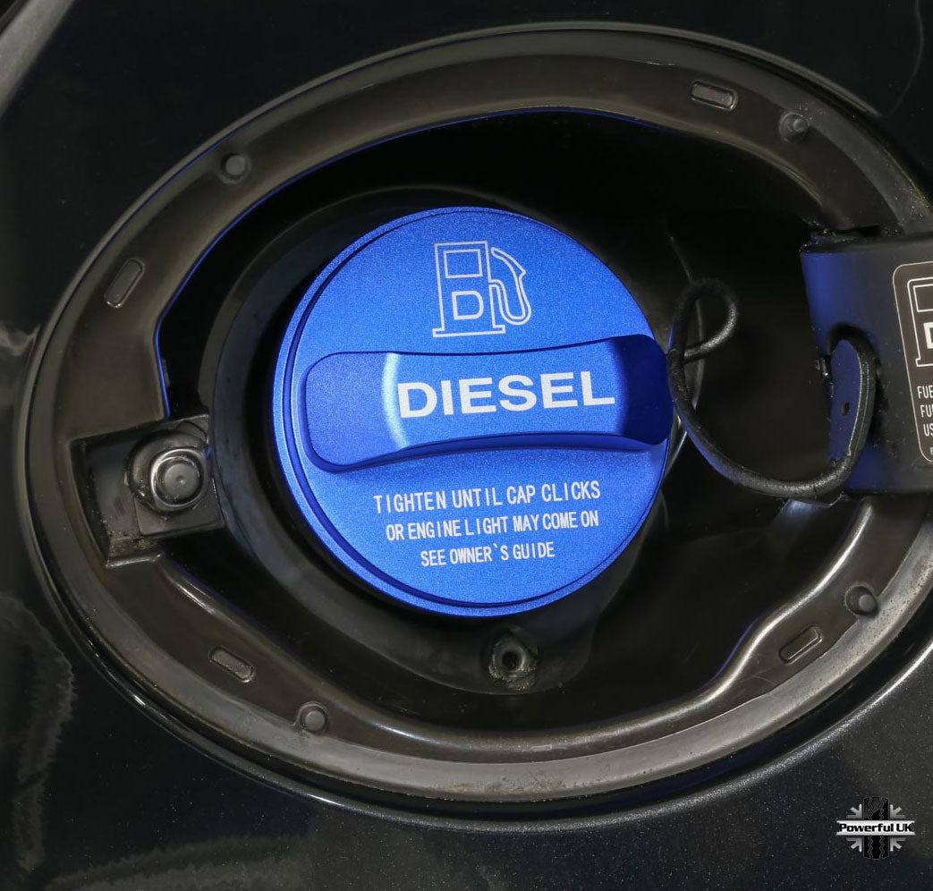 Alloy Fuel Filler Cap Cover for Range Rover L460 - Diesel - Blue