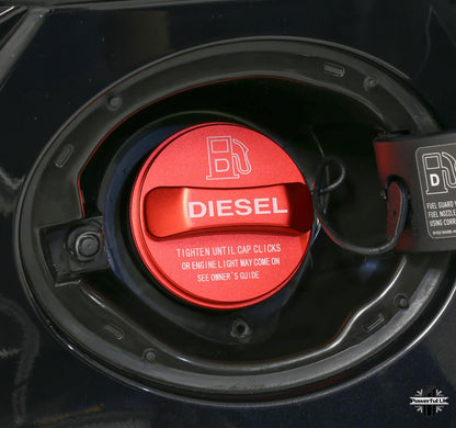 Alloy Fuel Filler Cap Cover for Range Rover Velar - Diesel - Red