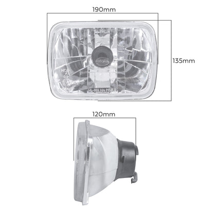 Crystal Headlight Upgrade (Pair) with E Mark - RHD - Toyota Hilux Mk4