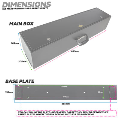 Metal Gun/Security Box for Land Rover Classic Defender