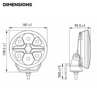 2x Hella 7" Round LED Spot Light